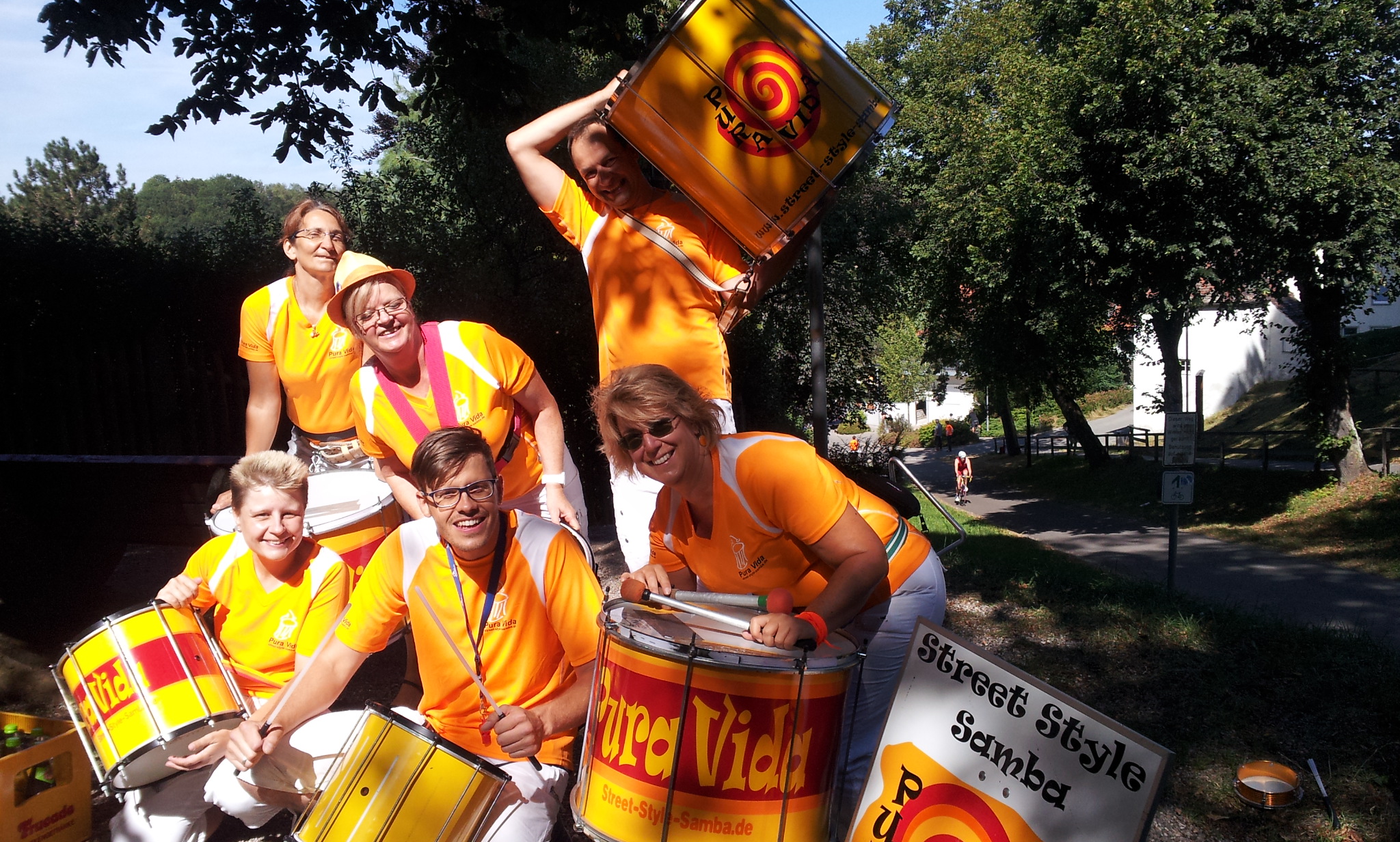 Pura Vida, Sambatrommeln beim Schongau-Triathlon