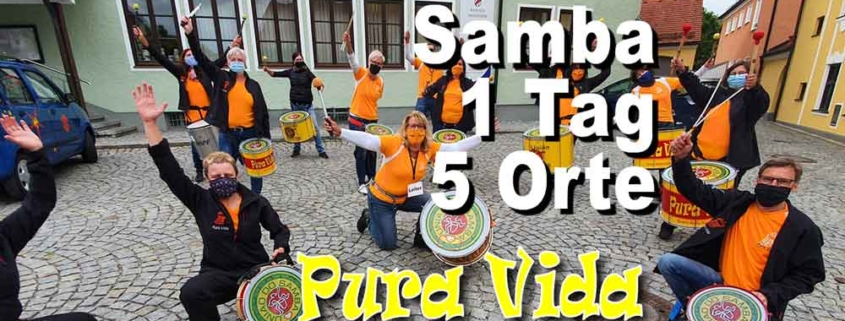 Pura Vida - Samba in 5 Orten an einem Nachmittag in der Coronakrise