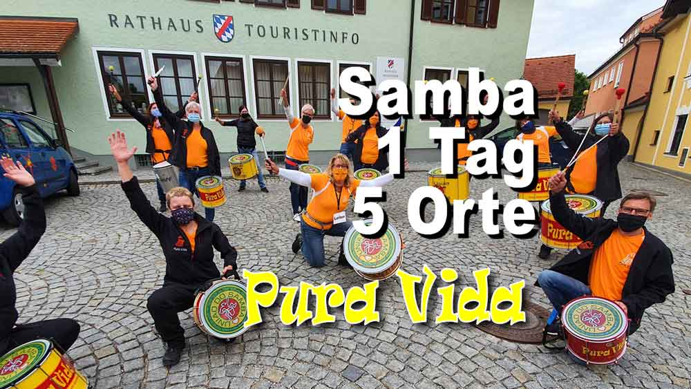 Pura Vida - Samba in 5 Orten an einem Nachmittag in der Coronakrise